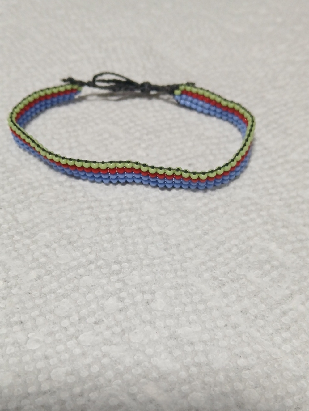 Multicolor Friendship Bracelet — Blue, Red & Green